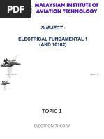 Topic 1 Electron Theory (25 Slides)