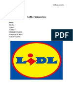 Lidl Organization: Name: Roll. No: Class Subject: Course Number: Submission Date: Submitted To