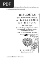 Análisis del discurso Sobre las ciencias y las artes  e influencia en otros autores.