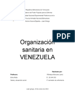 Salud y Desarrollo. Organizacion Sanitaria en Venezuela