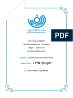 Centrifuge: University of Alkafeel Technical Laboratory Techniques Stage 1 Group A2 Rawan Odai Abbas