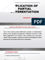 Application of Partial Differentiation: Presented By: Aarsh Bajaj