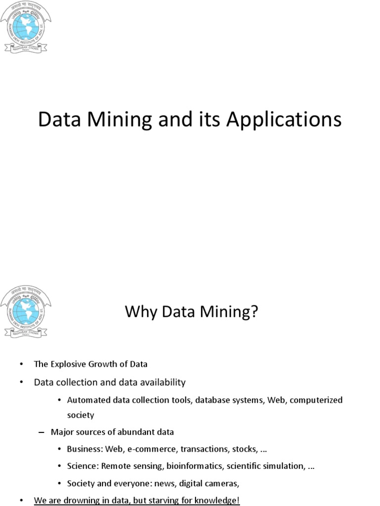 Data Mining and Its Applications | PDF