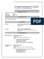 Maryam Saeed Majed Mohammed Al Shamsi: Personal Details