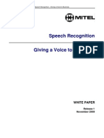 Speech Recognition: White Paper