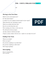Fce Speaking Paper Useful Phrases