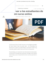 Cómo Motivar A Los Estudiantes de Mi Curso Online - Teachlr Blog