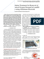 Electrocoagulation Treatment For Removal of Color and Chemical Oxygen Demand in Landfill Leachate Using Aluminum Electrode