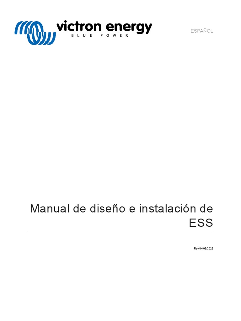 ESS Design and Installation Manual-Es | PDF | Ingenieria Eléctrica ...