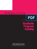 Muskingum University: Graduate Program Catalog