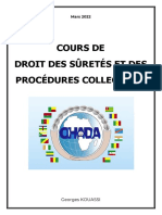 Cours de Droit Des Sûretés Et Des Procédures Collectives