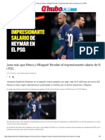 ¡Gana Más Que Messi y Mbappé! Revelan El Impresionante Salario de Neymar en El PSG