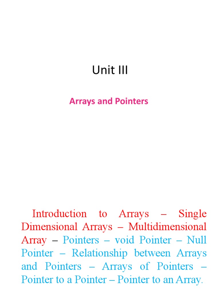 A Comprehensive Guide to Arrays, Pointers, and Multidimensional Arrays ...