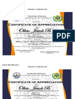 Project 2 Certificate: Jerick B. Ollete BSBA FM 4A