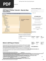 SAP Report Painter Tutorial - Step by Step Instructions
