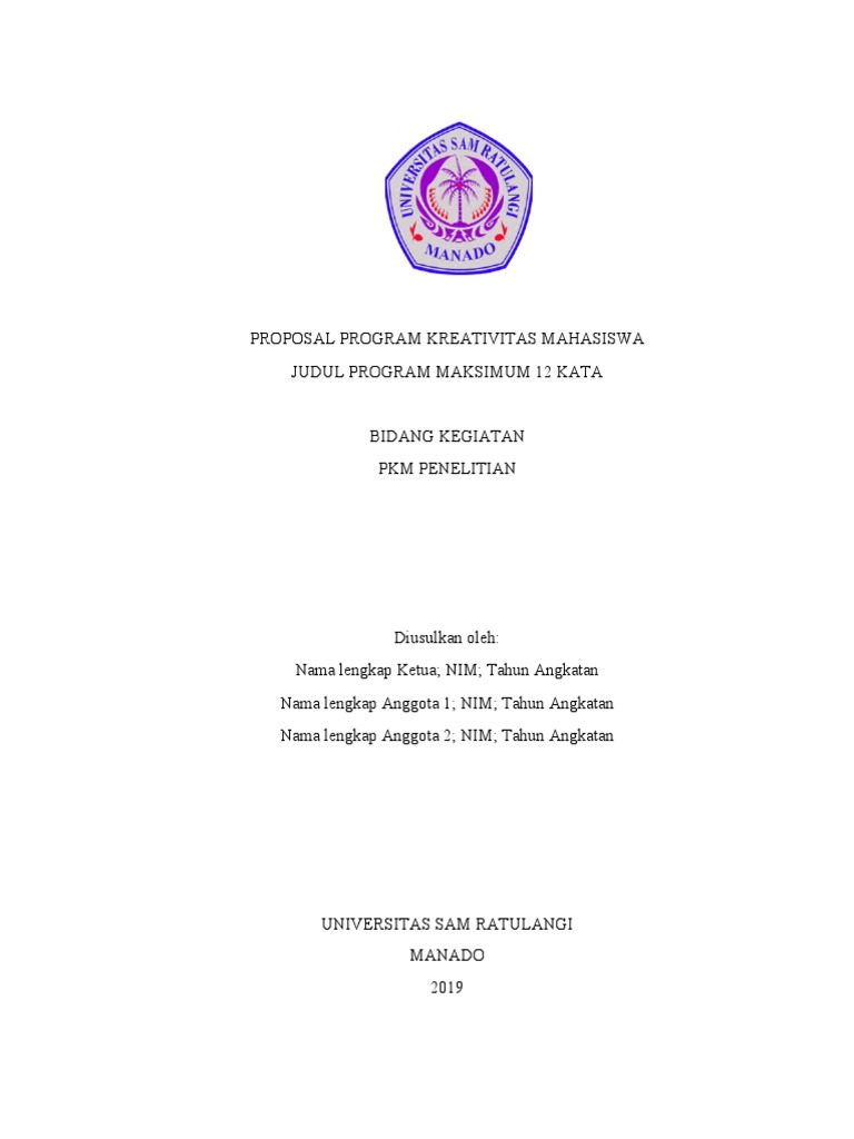 Proposal PKM Penelitian Mahasiswa 2019 | PDF
