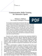Communication Skills Training For Interactive Sports