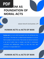 Freedom As Foundation of Moral Acts