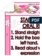 Standards For Oral Reading