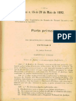 Lei que organiza a justiça do estado do Paraná