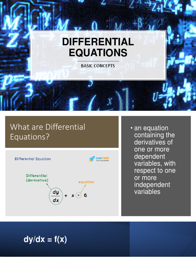 Differential Equations Notes 1 Pdf Ordinary Differential Equation