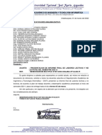MEMORANDUM MUT. N° 019 PRESENTACION DE INFORME FINAL DE LABORES LECTIVAS Y NO LECTIVAS DEL SEMESTRE 2021-II