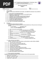 Semi-Final Exam English 7