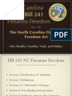 North Carolina Firearms Freedom Presentation Rough Draft