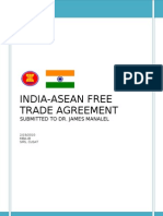 India-Asean Free Trade Agreement: Submitted To Dr. James Manalel