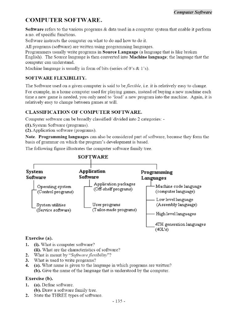 Computer Software Notes PDF | PDF