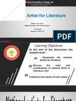 Ppt. 18 National Artsist For Literature