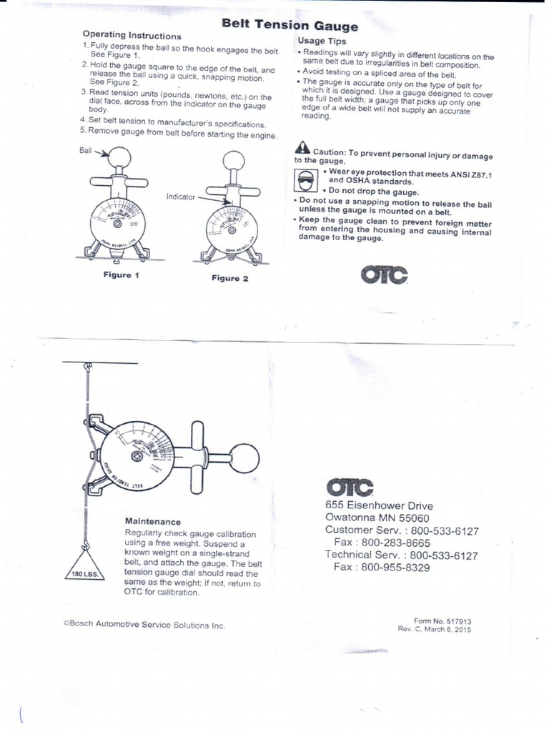 Belt Tensioner Tool | PDF