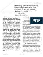 Effectiveness of Evening Partial Bath On Quality of Sleep Pattern Among Immobilized Male Orthopaedic Clients at Southern Railway Hospital, Chennai