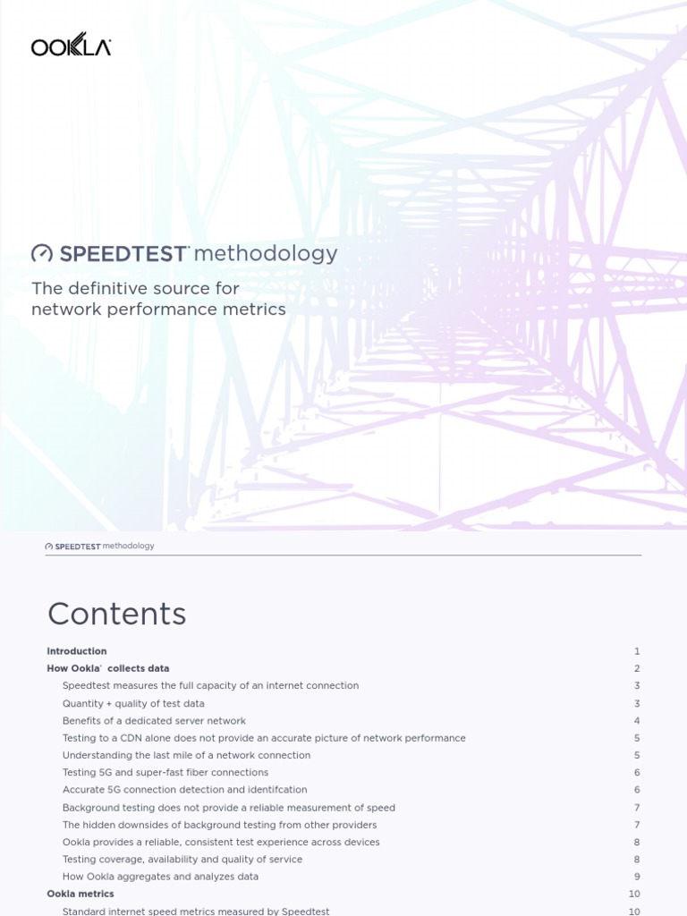 Ookla Speedtest Methodology 2020 PDF Computer Network