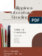 Hilippines Literatur Timeline: Philippines History
