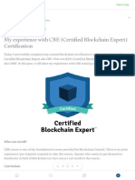My Experience With CBE (Certified Blockchain Expert) Certification - by Shashank's Blog - Mar, 2022 - Medium