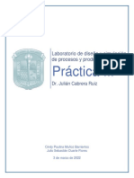 Práctica III: Laboratorio de Diseño y Simulación de Procesos y Productos