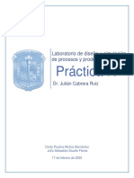 Práctica IV: Laboratorio de Diseño y Simulación de Procesos y Productos