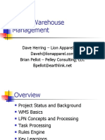 Oracle Warehouse Management: Dave Herring - Lion Apparel, Inc. Brian Pellot - Pelley Consulting, LLC