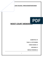 TEAM 11 - MOOT MEMORIAL (Petitioner) - A4 Size