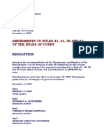 Amendments of Rule 41,45,58 & 65