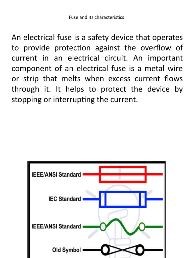 1.fuse and Its Characteristics PDF Fuse (Electrical) Power (Physics)