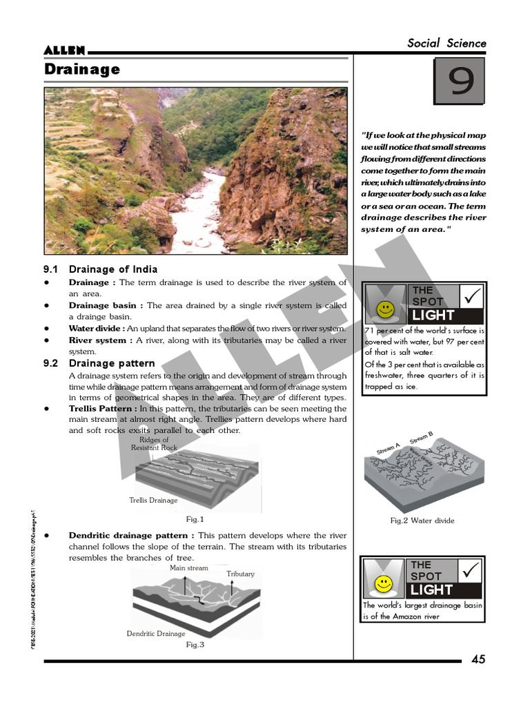 Understanding India's Drainage Systems | PDF | Drainage Basin | River
