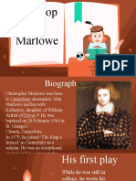 Christop Her Marlowe: Presented By:nurlanova A Seksenbay N Karaeva A