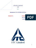 Project Report On Itc