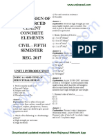 Ce8501 Design of Reinforced Cement Concrete Elements MCQ