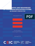 Strengths and Weaknesses of Korean Educ