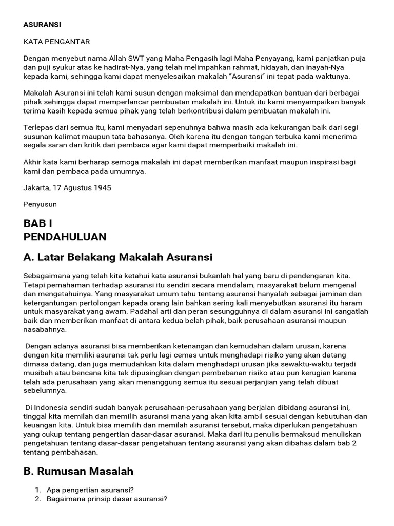 Makalah ASURANSI PDF