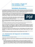Tema 2. Obligaciones Contables y Fiscales Del IAE, Impuesto de Sociedades e IRPF