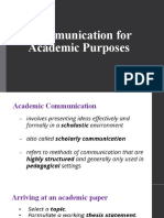 communication for academic purposes